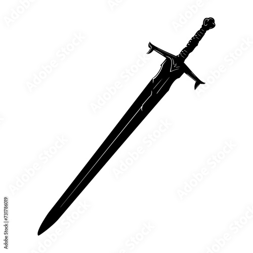 Silhouette sword black color only 