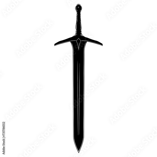 Silhouette sword black color only 
