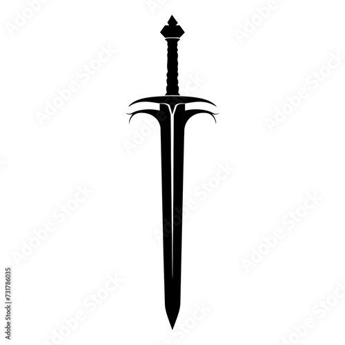 Silhouette sword black color only 