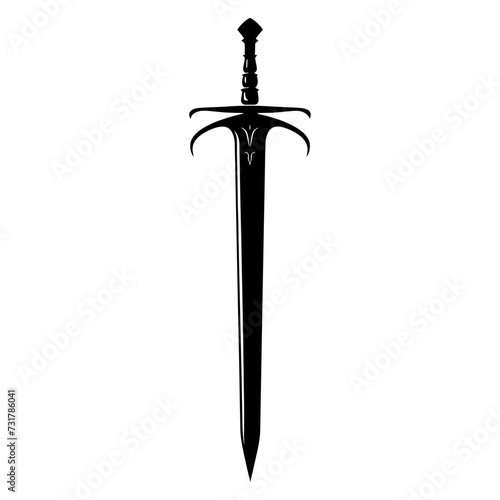 Silhouette sword black color only 