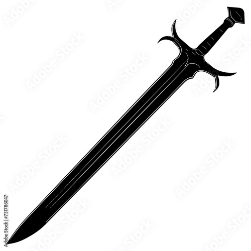 Silhouette sword black color only 