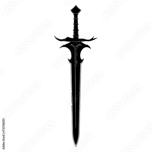 Silhouette sword black color only 