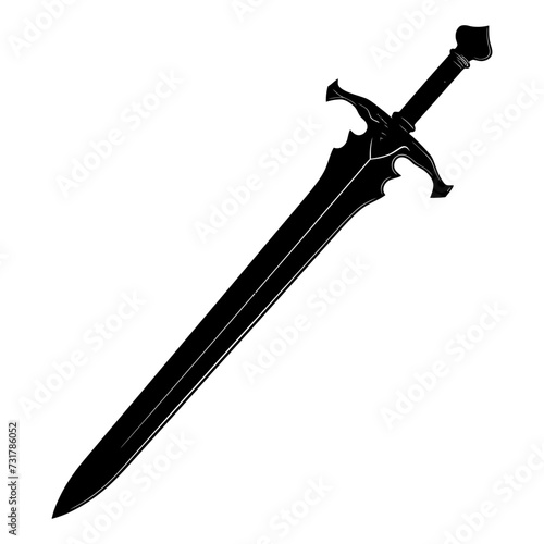 Silhouette sword black color only 