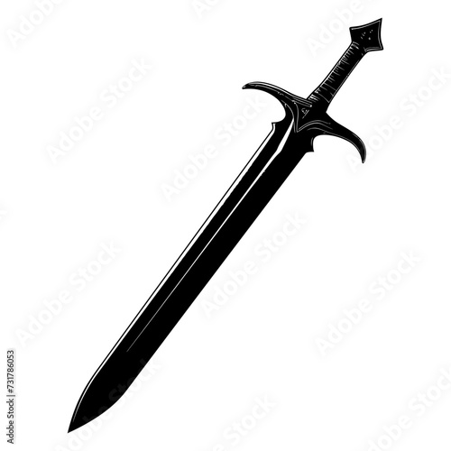 Silhouette sword black color only 