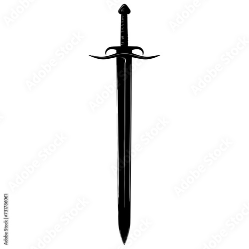 Silhouette sword black color only 