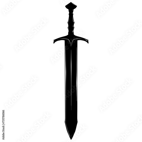 Silhouette sword black color only 