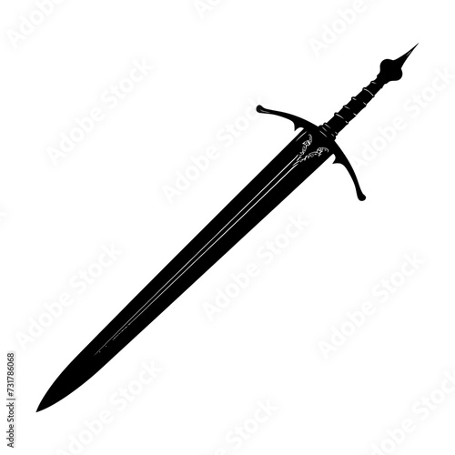 Silhouette sword black color only 