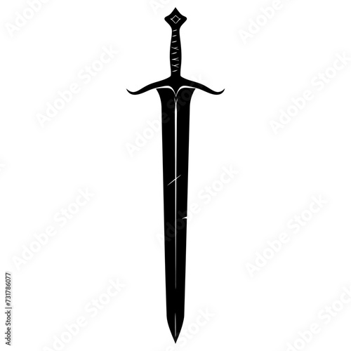 Silhouette sword black color only 