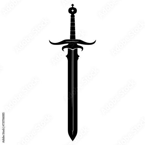 Silhouette sword black color only 