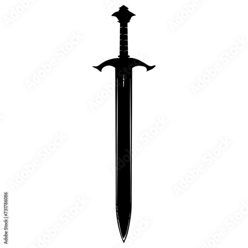 Silhouette sword black color only 