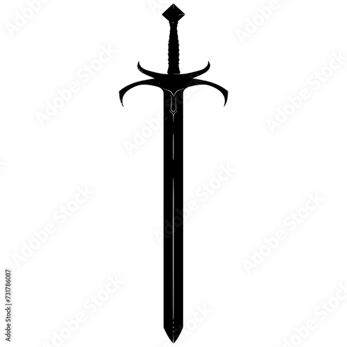 Silhouette sword black color only 