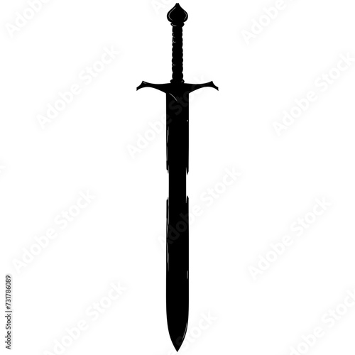 Silhouette sword black color only 