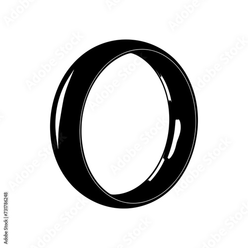 Silhouette the wedding ring black color only 