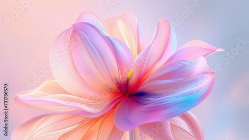 Background with blue-pink flower closeup