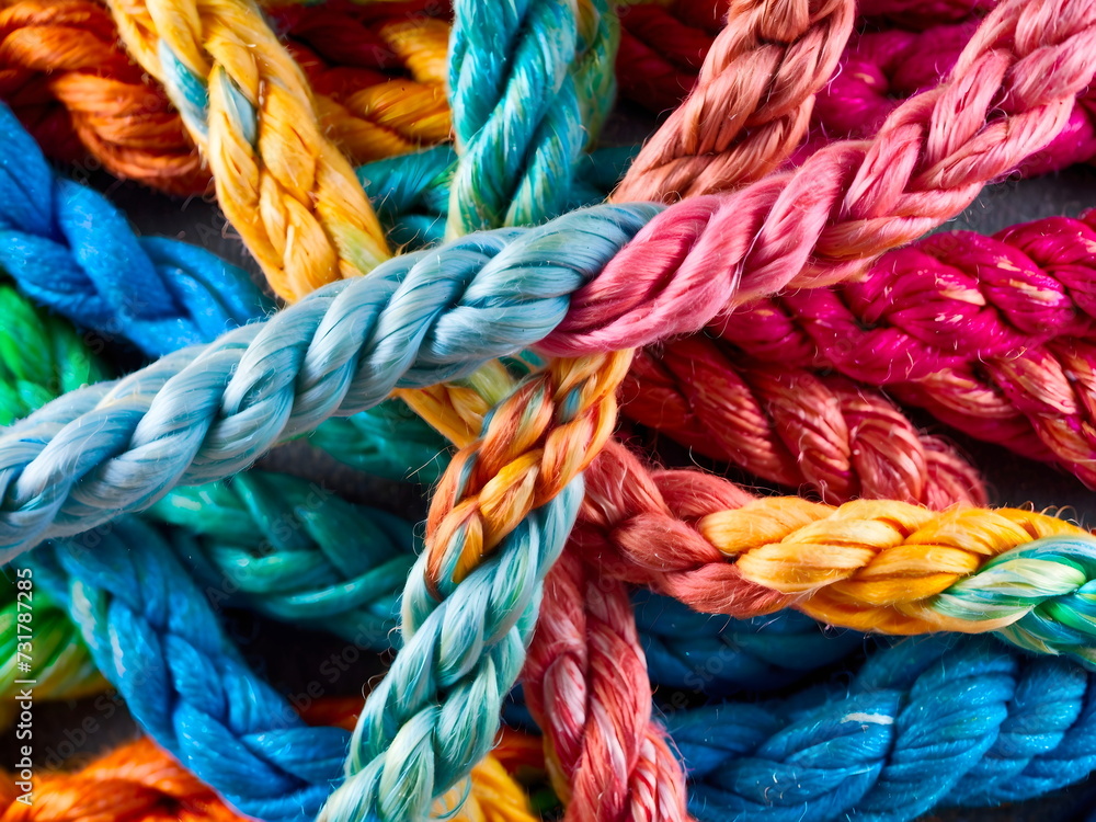 rope design color background generative AI
