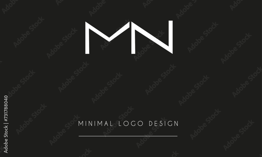 MN or NM Minimal Logo Design Vector Art Illustration MN or NM Minimal Logo Design Vector Art Illustration