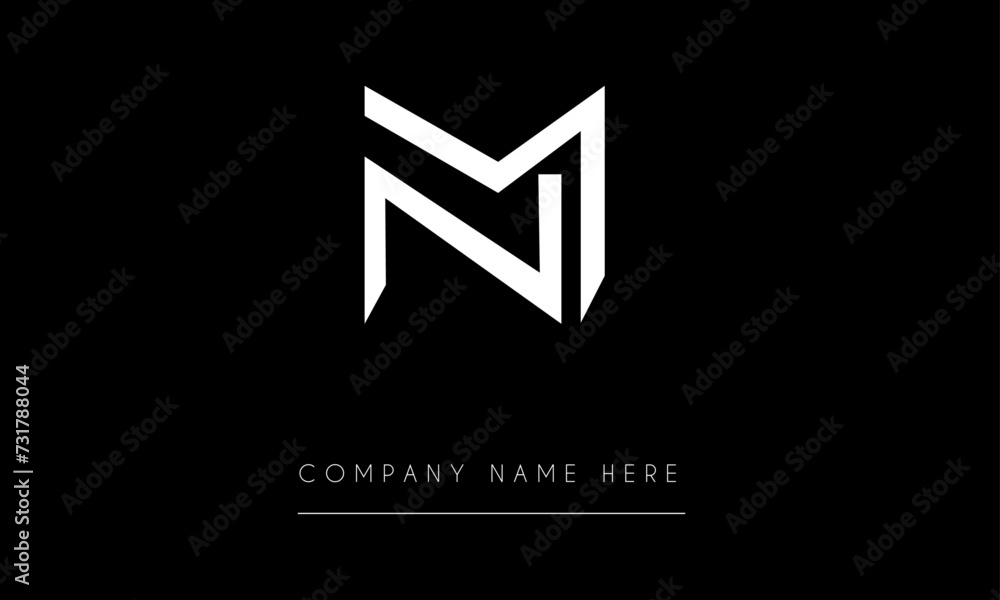 MN or NM Minimal Logo Design Vector Art Illustration MN or NM Minimal Logo Design Vector Art Illustration