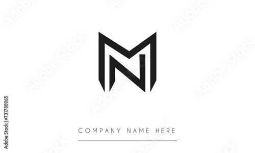 Free Download MN or NM Minimal Logo Design Vector Art Illustration  - GFXLoad