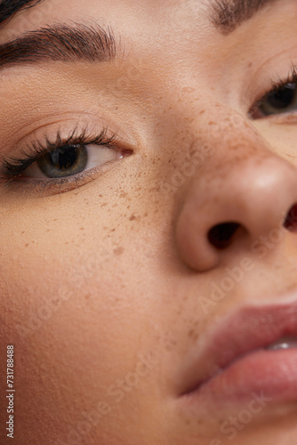 Close up portrait of beautiful woman 