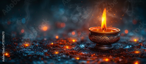 Glowing Embers in a Golden Bowl: A Festive and Magical Display for the Month of December Generative AI
