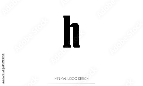 NH or HN Minimal Logo Design Vector Art Illustration 