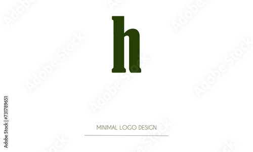 NH or HN Minimal Logo Design Vector Art Illustration 