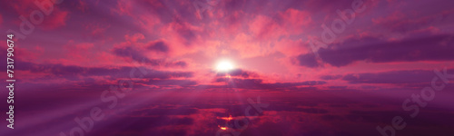 sunset calmly sea sun ray 3d render © aleksandar nakovski