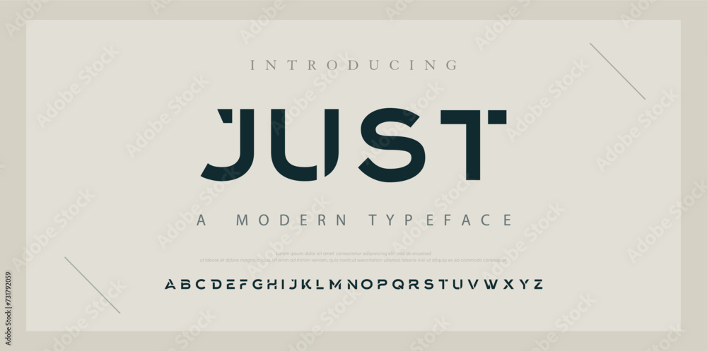 Vecteur Stock Just Minimal modern urban fonts for logo, brand etc ...