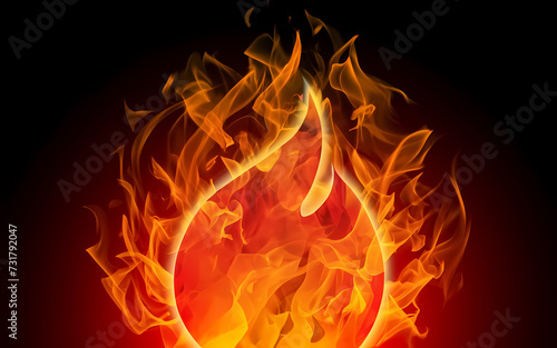 a fire design  symbolizing energy  warmth  and intensity  Generative Ai