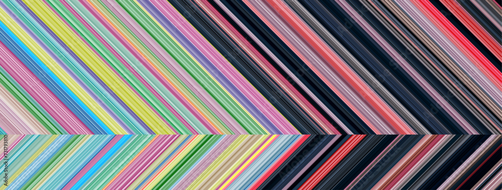 Detailed striped dual geometric pattern composed of big amount of thin multicolored stripes. Detailed striped dual geometric pattern composed of big amount of thin multicolored stripes.