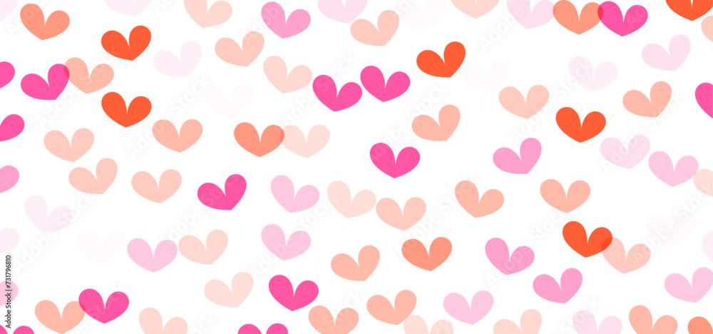 pattern of hearts in light pink tones on a white background pattern of hearts in light pink tones on a white background