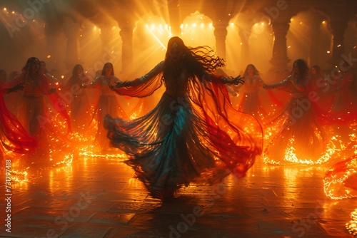 Dancing in the Light: A Bollywood-Inspired Performance Generative AI photo