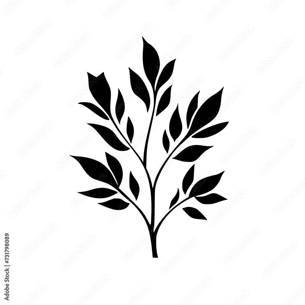 Naklejka premium Silhouette rose, rose vector, flower svg, vector flower, herb, branch, line art, outline, eps, png, svg, flower, floral, vector, leaf, plant, nature, tree, leaves, illustration, spring, flora, design,
