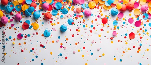 a colorful background with confetti on a white background and a colorful confetti in the image