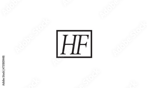 HF, FH , F , H , Abstract Letters Logo Monogram  © saba