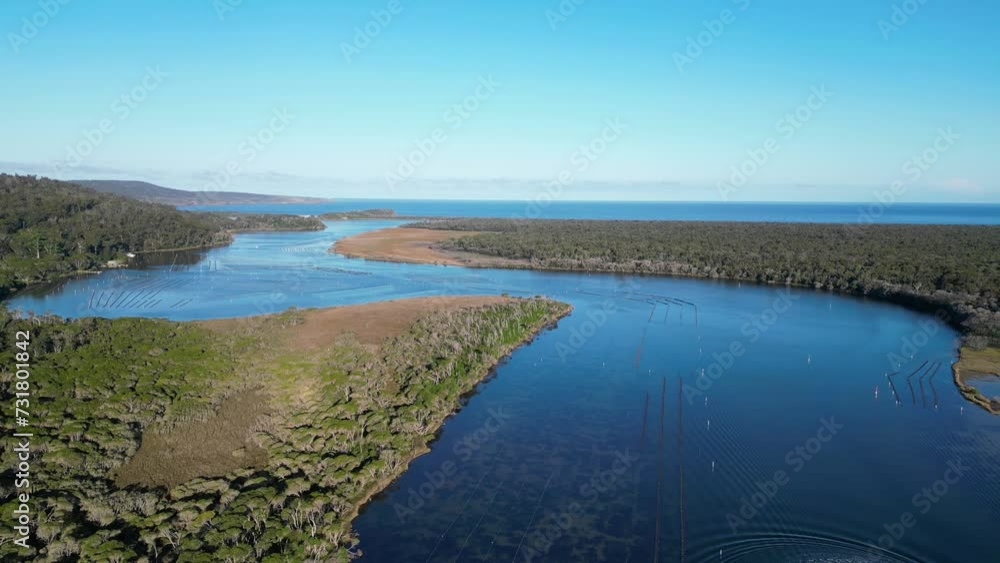 custom made wallpaper toronto digitalAerial of the wide Wonboyn River in New South Wales, Australia alongside the green trees