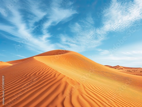 Desert sands and blue sky  landscape