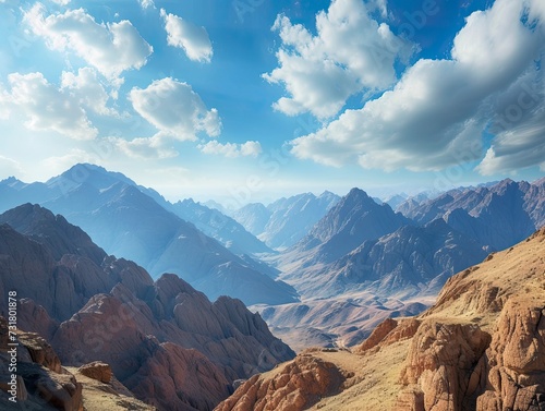 Sinai Peninsula mountains and blue sky