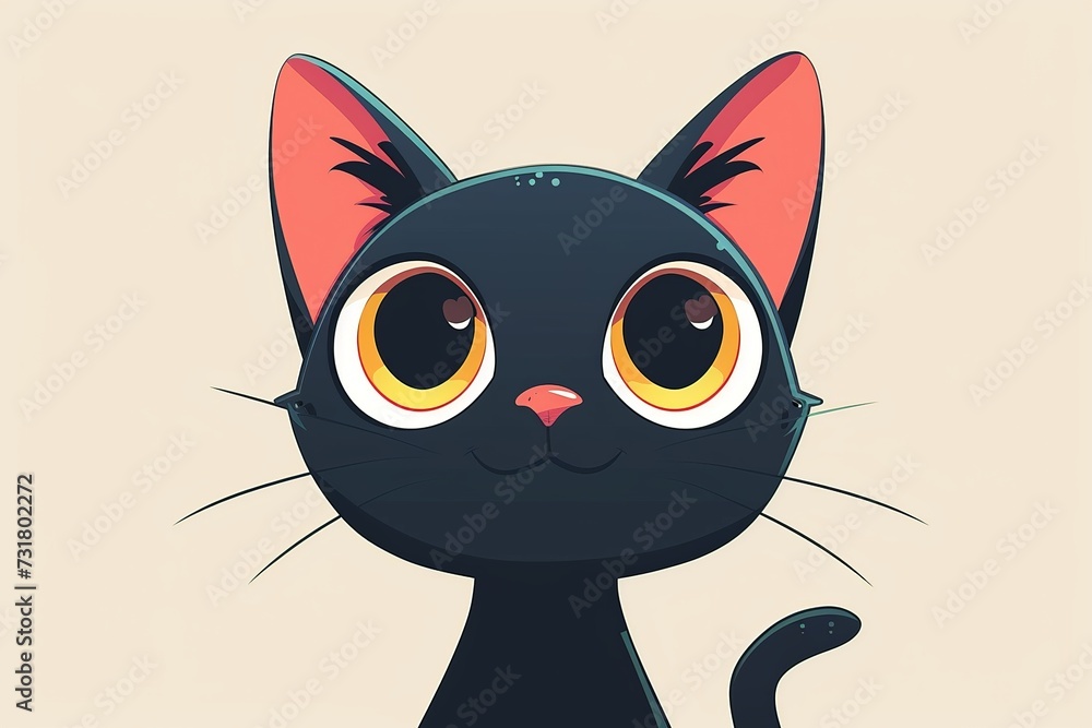 A dynamic anime-style cat logo, exuding energy and playfulness with bold lines and expressive eyes, perfect for a vibrant brand identity A dynamic anime-style cat logo, exuding energy and playfulness with bold lines and expressive eyes, perfect for a vibrant brand identity