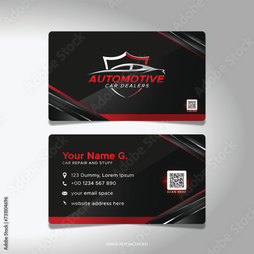 Professional car dealer business card