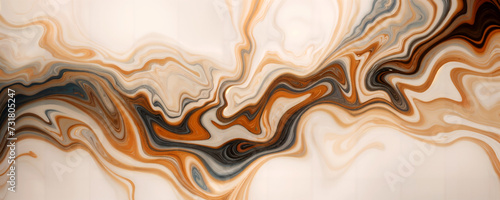 Abstract coffee brown liquid fluid fancy marble background ,Alcohol ink, Fluid art , Kintsugi , Liquid marble photo