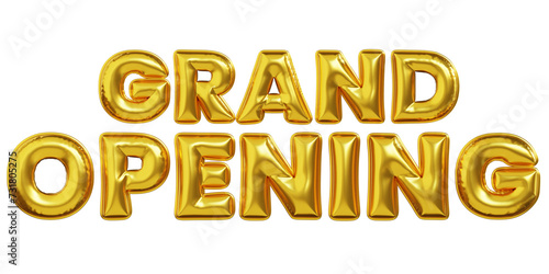 Grand Opening Text 3D Icon Illustration