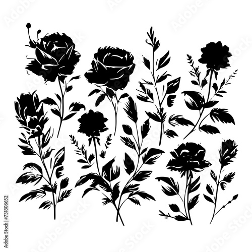  leaf vector, herb silhouette, silhouette plant, silhouette flower, silhouette floral, plantpot, leaf, tree, plant, nature, vector, bamboo, pattern, branch, silhouette, floral, flower, design,