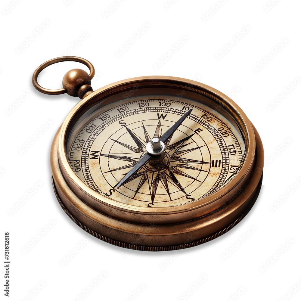 old compass isolated on white old compass isolated on white