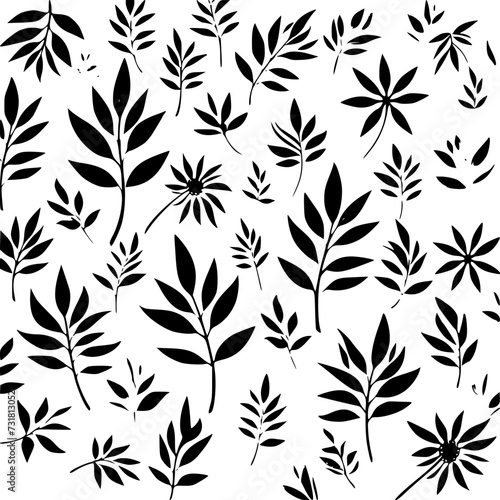 floral seamless pattern  pattern  flower pattern  geometric pattern  diagonal pattern  floral  flower  seamless  design  ornament  vector  decoration  art  wallpaper  leaf  illustration  black  style 