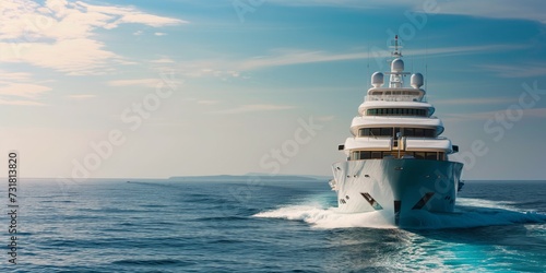 Grand, Lavish Yacht Cruises The Open Waters, Epitomizing Opulence And Affluence. Сoncept Luxury Resort Getaways, Fine Dining And Wine Tasting, Private Jet Adventures, High-End Fashion Experiences