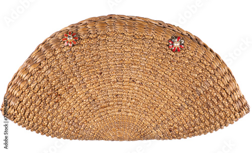 background and texture of wicker straw surface