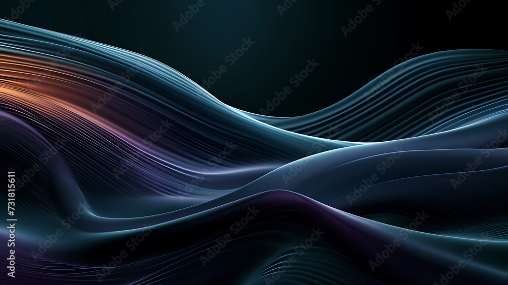 Obraz premium smooth waves wallpaper