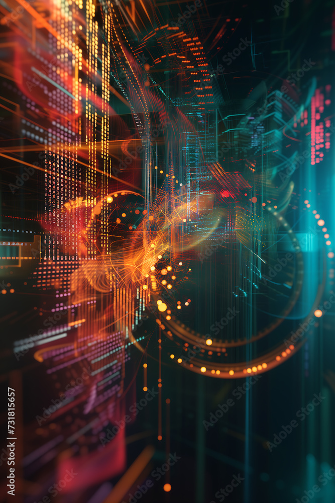 Obraz premium Abstract realm of optimization background