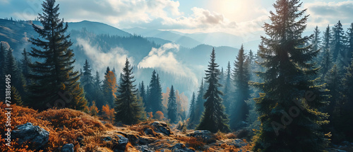 Alpine Serenity in Verdant Forest © Lidok_L